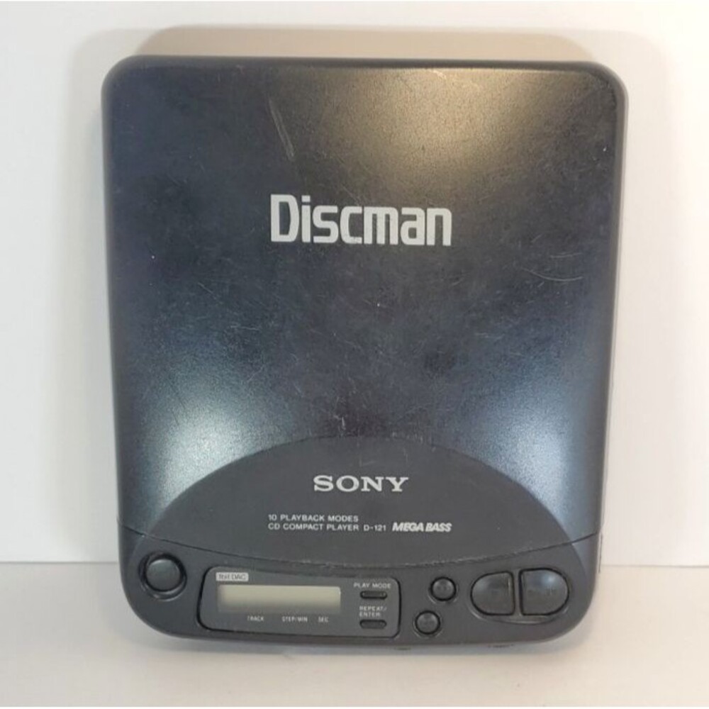 Sony Discman Model D-121 Mega Bass CD Player Black - Not Working